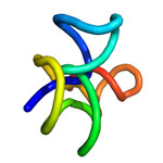 A knot-like structure in a section of RNA from a flavivirus
