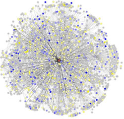 Network of proteins that interact with huntingtin