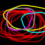 Bright amorphous loops. Credit: Sue Jaspersen, Zulin Yu and Jay Unruh, Stowers Institute for Medical Research.