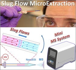 Slug flow microextraction. Credit: Weldon School of Biomedical Engineering, Purdue University.